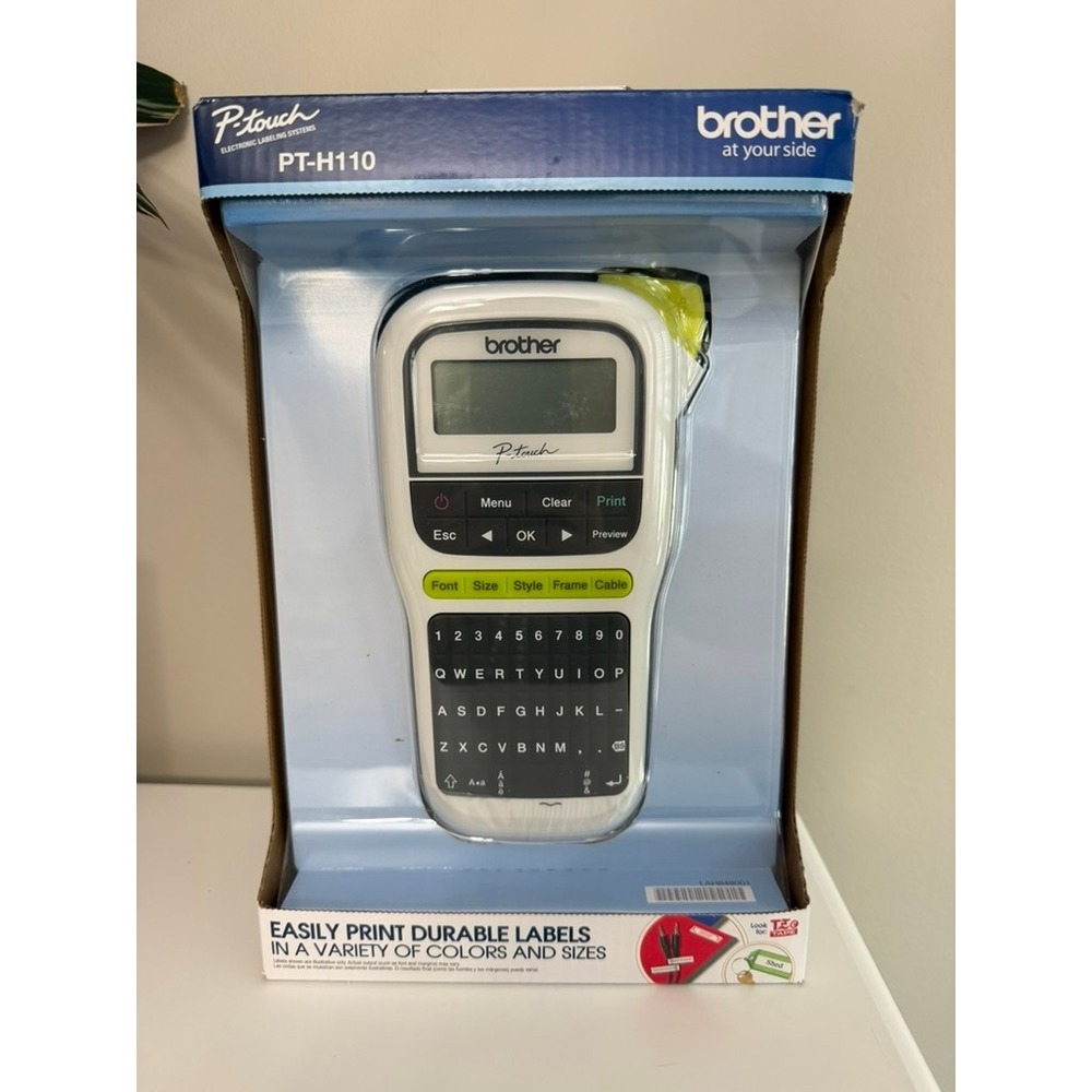 Brother P-Touch PT-H110 Label Maker Handheld White Portable NWT